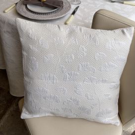 Housse de coussin Jacquard "Phuket" crème