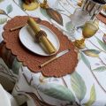 Tessitura Toscana Tellerie, rectangular coton tablecloth "Cocoa"