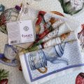 Set of 4 cotton napkins "Tee Time" by Tessitura Toscana Telerie