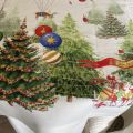 Chemin de table en lin "Air Christmas" Tessitura Toscana Telerie