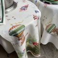 Tessitura Toscana Telerie, linen table runner "Air Christmas"