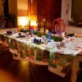 Tessitura Toscana Tellerie, linen tablecloth "Air Christmas"