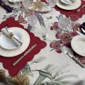 Tessitura Toscana Tellerie, linen tablecloth "Eradea" orchidées