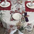 Tessitura Toscana Tellerie, linen tablecloth "Eradea" orchidées