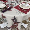 Tessitura Toscana Tellerie, linen tablecloth "Eradea" orchidées