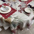 Tessitura Toscana Tellerie, linen tablecloth "Eradea" orchidées