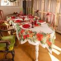 Tessitura Toscana Telerie, rectangular linen tablecloth "Garland Glee"