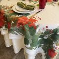 Tessitura Toscana Telerie, rectangular linen tablecloth "Garland Glee"