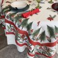 Tessitura Toscana Telerie, rectangular linen tablecloth "Jolly Elf"