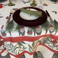 Tessitura Toscana Telerie, rectangular linen tablecloth "Jolly Elf"