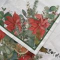 Set of 4 linen napkins "Garland Glee" by Tessitura Toscana Telerie