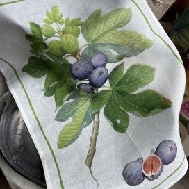 Linen kitchen towel "Figues" Tessitura Toscana Telerie