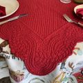 Square table mat, Boutis fashion "Morphée" red