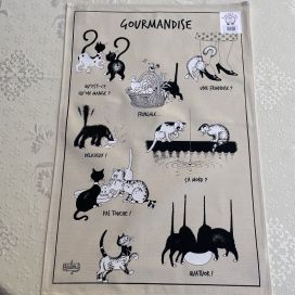 Cotton kitchen towel "La Gourmandise" Dubout