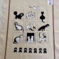 Cotton kitchen towel "Portrait de Chats" Dubout