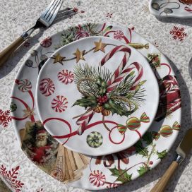 Michel Design Works "Peppermint" Accent plate set