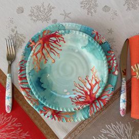 Melamine Casual desert plate 23cm Corail