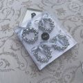 Set of 4 table napkins ring "Clochettes" silver