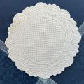 Round table mats, Boutis fashion white color "Morphée"