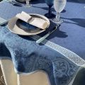 Nappe carrée Sud Etoffe, Jacquard polyester "Alicante" marine