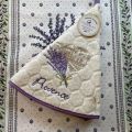 Embrodery round hand towel "Provence" ecru