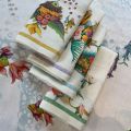 Set of 4 linen napkins "pesciflore" by Tessitura Toscana Telerie