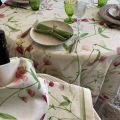 Tessitura Toscana Telerie, linen table runner "Petits pois"