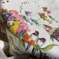 Tessitura Toscana Telerie, rectangular linen tablecloth "Pesciflora"