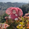 Peluches Bukowski - Ziggy colorful rabbit rose