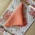 Tessitura Toscana Telerie, linen table napkin "Papaya"