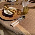 Nappe rectangulaire Sud Etoffe, Jacquard polyester "Alicante" kaki