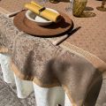 Nappe rectangulaire Sud Etoffe, Jacquard polyester "Alicante" kaki