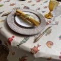 Rectangular coated cotton tablecloth "Pece"