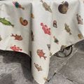 Nappe rectangulaire en coton enduit "Pece"