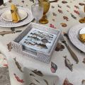 Nappe rectangulaire en coton enduit "Pece"