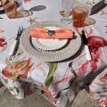 Nappe rectangulaire en coton enduit "Ocean"