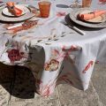 Nappe rectangulaire en coton enduit "Ocean"