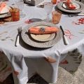 Nappe rectangulaire en coton enduit "Ocean"