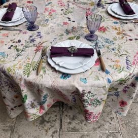 Rectangular coated cotton tablecloth "Venus"