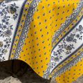 Provence rectangular tablecloth in cotton "Avignon" yellow and blue "Marat d'Avignon"