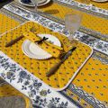 Provence rectangular tablecloth in cotton "Avignon" yellow and blue "Marat d'Avignon"