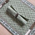 Cotton table napkins "Bastide" allover green Marat d'Avignon