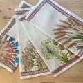 Set de 4 serviettes de table cadrées en lin "Papyro", Tessitura Toscana Telerie
