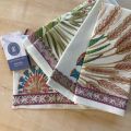 Set de 4 serviettes de table cadrées en lin "Papyro", Tessitura Toscana Telerie