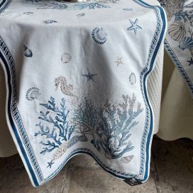 Chemin de table en Jacquard "Seychelles" écru Tissus Tosseli