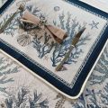 Provence Jacquard placemat "Seychelles" ecru from Tissus Toselli in Nice