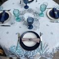 Rectangular Jacquard tablecloth "Seychelles" Tissus Toselli