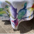 Tessitura Toscana Telerie, square linen tablecloth "Galapagos"