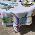 Tessitura Toscana Telerie, square linen tablecloth "Galapagos"