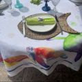 Tessitura Toscana Telerie, square linen tablecloth "Galapagos"